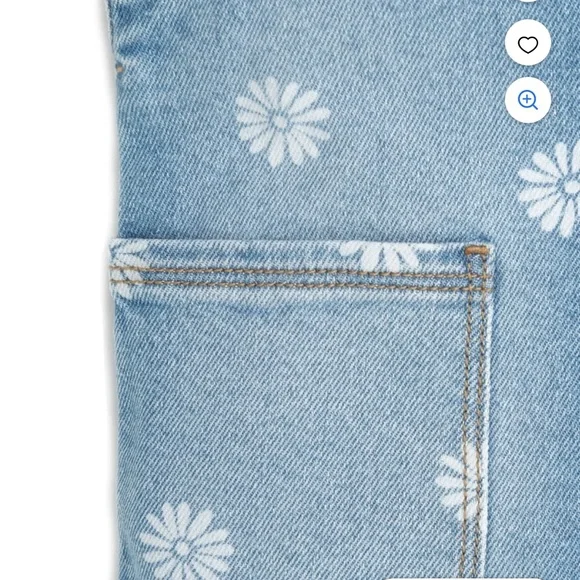 Denim Blue Kids Overalls with Floral Print - Picture 8 of 8